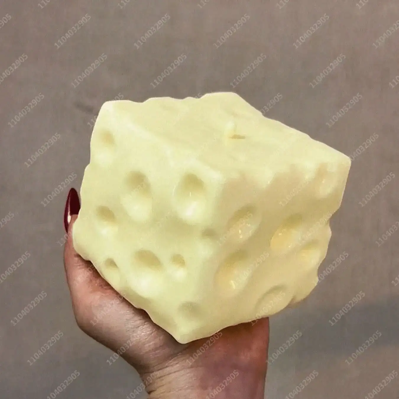 Jumbo Cheese Cube Stress Ball - Big Shapeable Squeeze Ball Non-Bounce Fidget Toy ASMR Sensory Anti-Stress