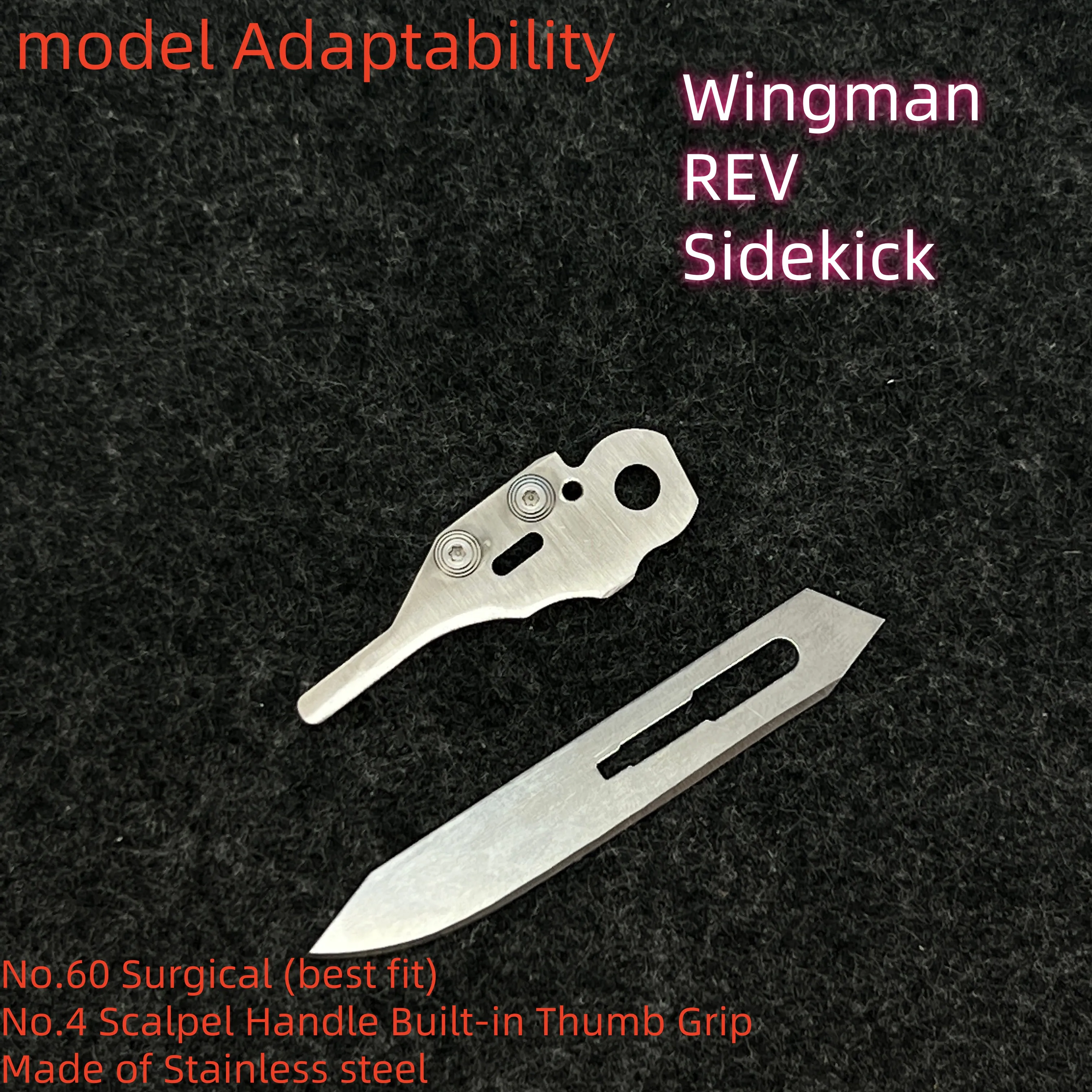 

1 piece Scalpel Handle with Thumb Grip Fits Surgical Blades No.60 For Leatherman wingman REV sidekick CNC DIY Accessories