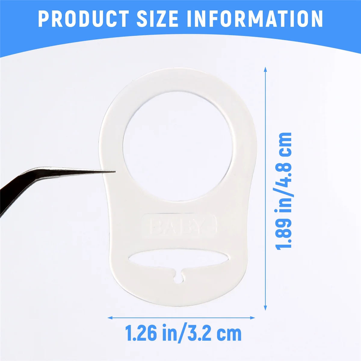 

ABLK 10 Pcs Button Silicone Ring Mam Pacifier Holder Mannequin Clip Adapter Transparent