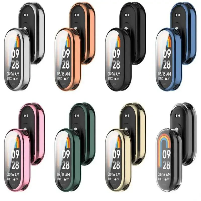 Protective Case Cover For Xiaomi Mi Band 8 Screen Protector Soft TPU With Sensitive Touch Control Miband 8 Accessories