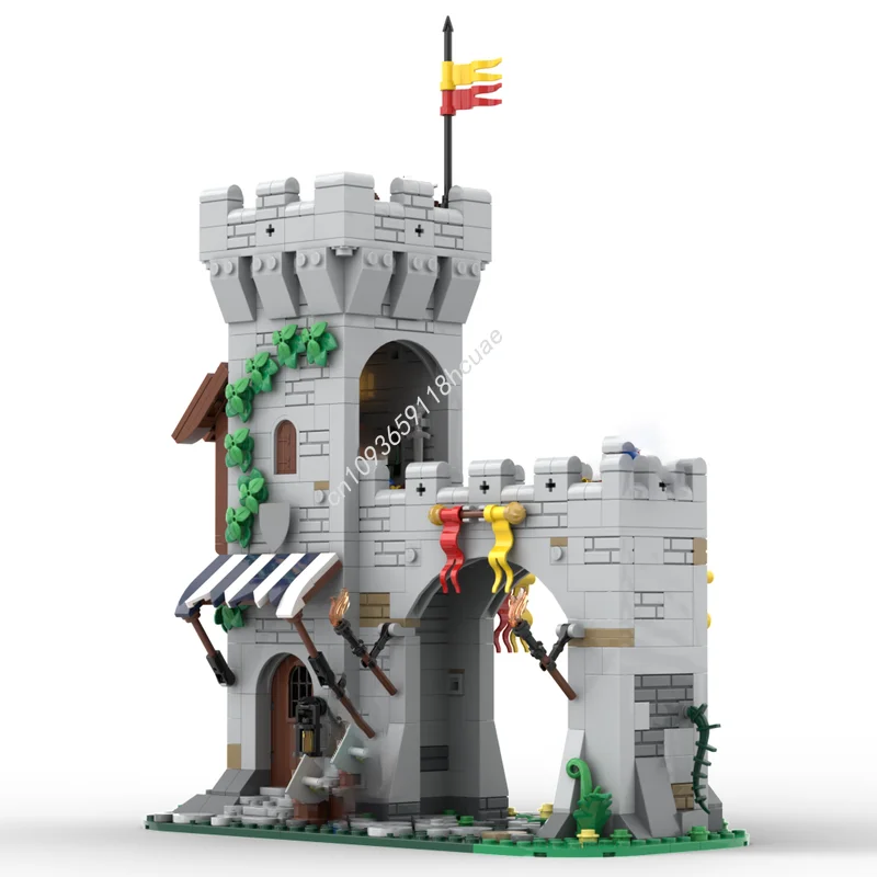 755 قطعة MOC الأسد فارس S وحدات تاون بوابة نموذج هدية الكريسماس اللبنات لعبة البناء تجميع الطوب الإبداعي للأطفال #5