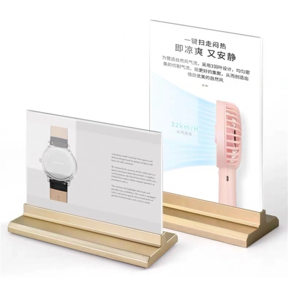 A6 A5 Acrylic Display Stand Desk Shelf Display Card Stand Office Business Stand Desktop Poster Holder