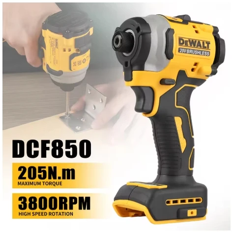 

Бесщеточная электрическая отвертка DeWalt с литиевой батареей DCD850, комбинированный набор инструментов без батареи