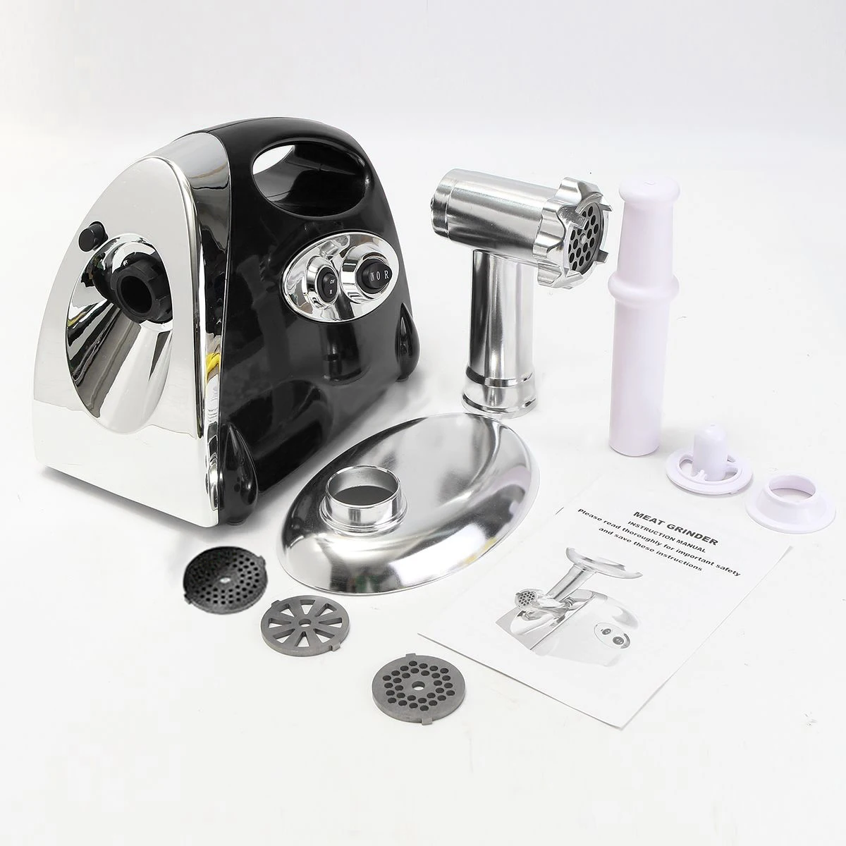 2800W เครื่องบดเนื้อไฟฟ้า,Heavy Duty Meat Mincer,ไส้กรอก Stuffer Maker ไส้กรอก & Kubbe ชุด,4 เครื่องบดแผ่น
