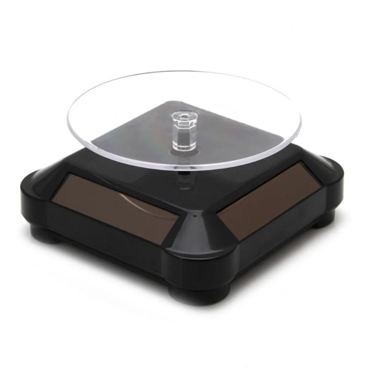AA98 Rotating Display Stand 360 Degree Solar Power Rotating Turntable Display Stand Black