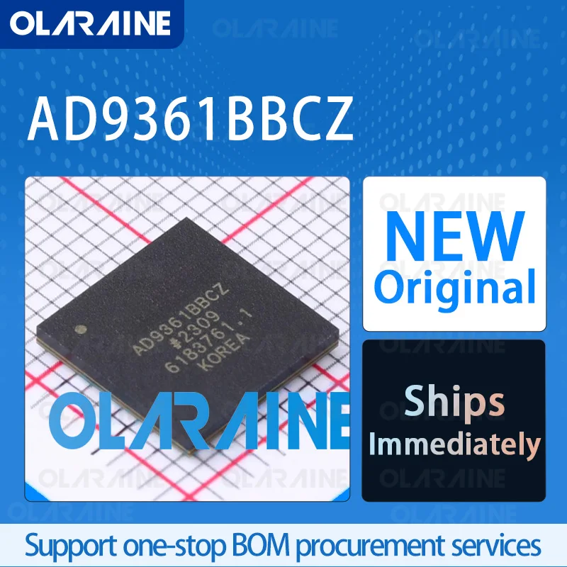 

1/5/10Pcs AD9361BBCZ BGA-144 original ic chip transceiver RoHSType LTE, WiMAX Frequency range 70 MHz to 6 GHz Voltage -1.33 V