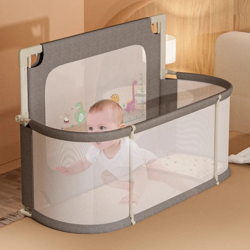 

1Touch Adjustable Baby Bassinet‌ 3-Level Rail System with Eggshell Design Foldable Anti-Crush Bedside Sleeper Newborn Safe Sleep