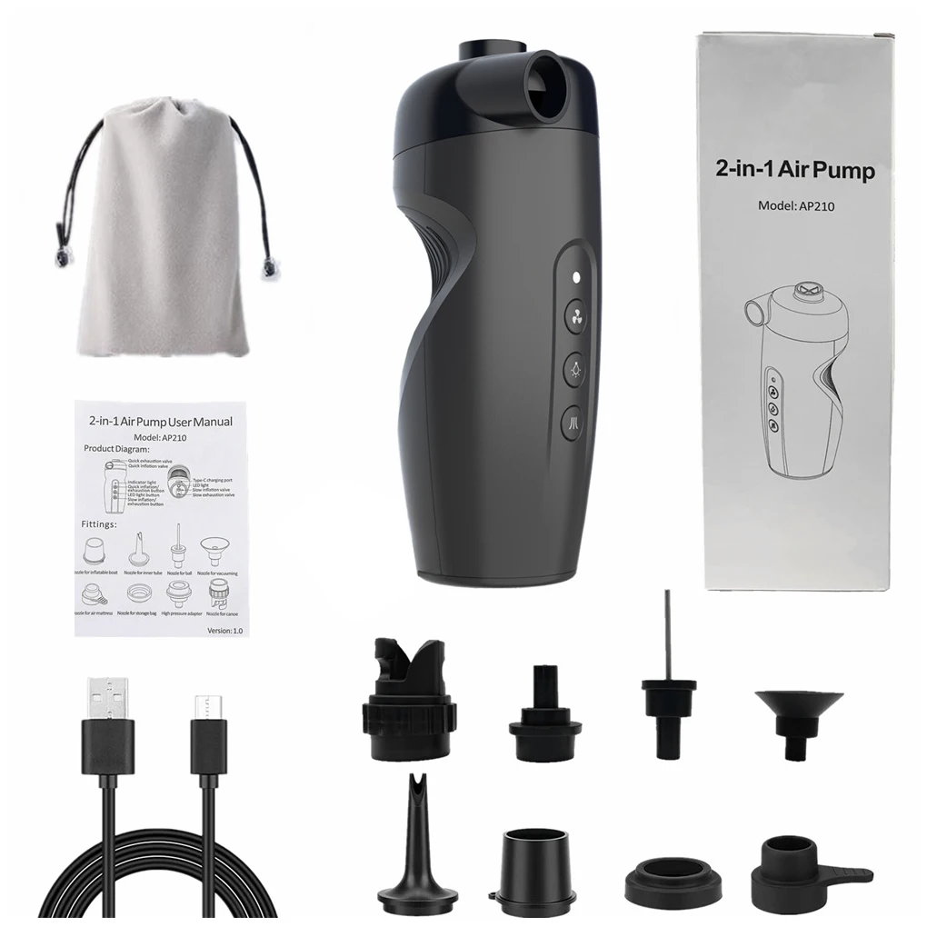 

Black Easy Operation Electric Air Pump For Paddle Board With Charging Indicator And Deflation Option Wide Usage