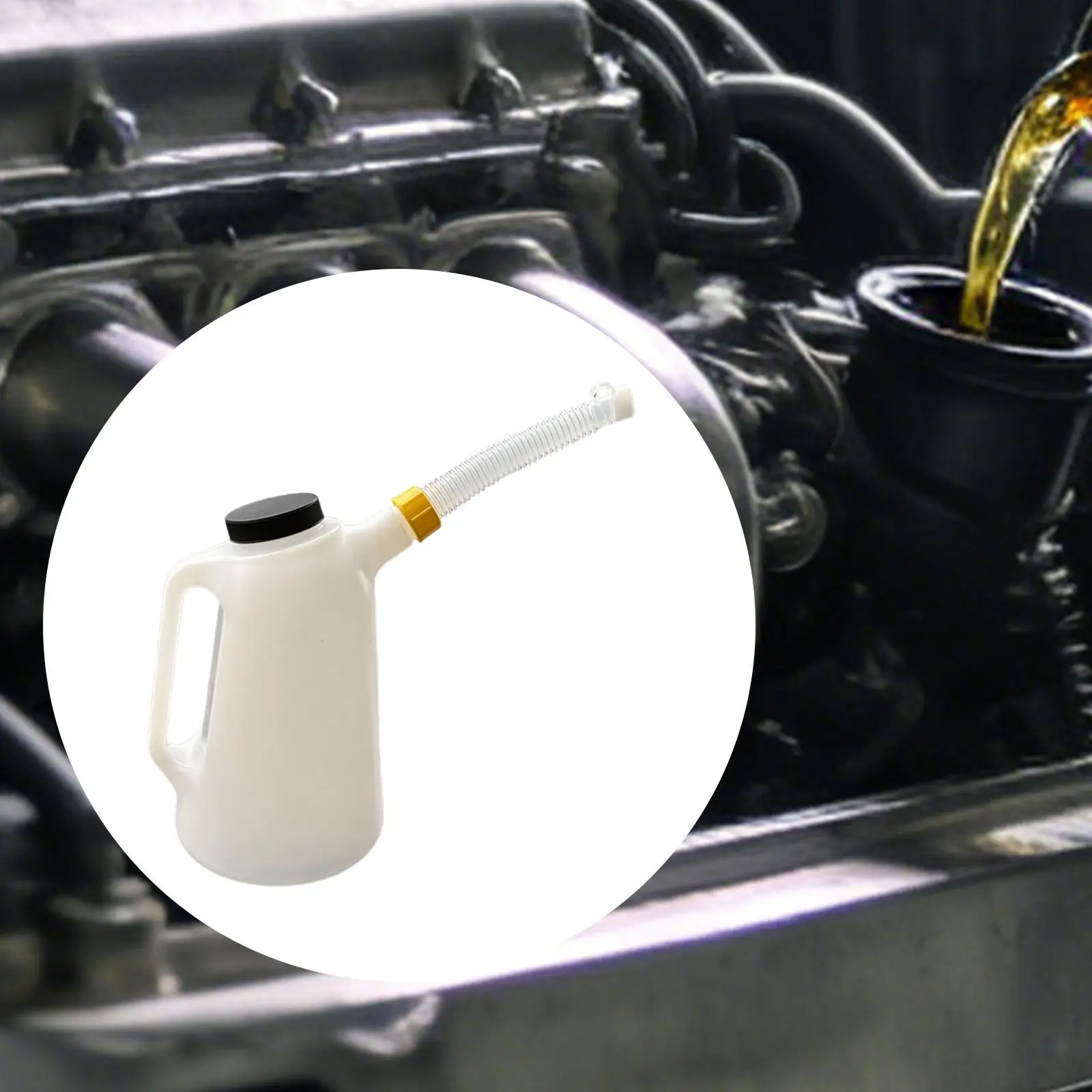 

Oil Jug with Long Spout Motorcycle Versatile Practical Engine Oil Dispenser
