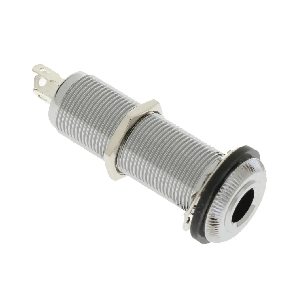 Guitar Pickup Jack Socket Copper Threaded Cylinder Output Plug Bass Guitar Accessory for Electric Guitar