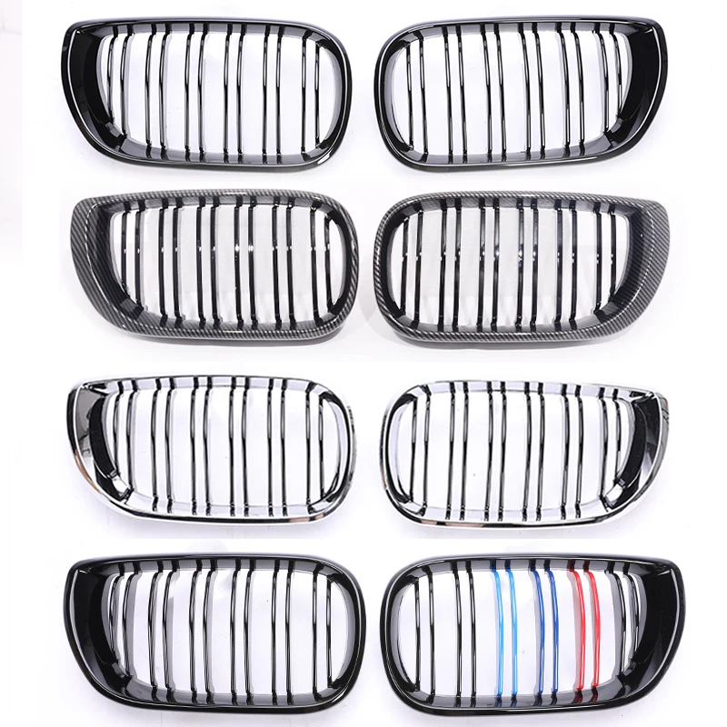 Kidney Grille Gloss Black Carbon M Color Grill For BMW 3 Series E46 Facelift Sedan Touring 2002-2005 316i 318d 318i 330i 330xi