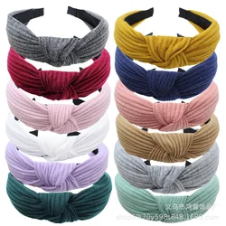 Braided Headbands For Women Girls Solid Wide Knitted Straw Hairbands Hair Hoops Solid Color Headwear Summer Hair Accessories