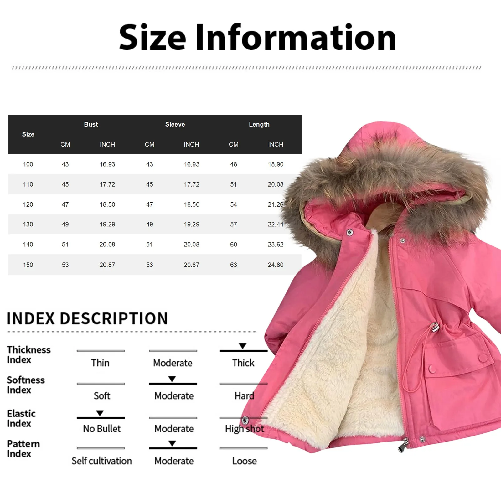 Parka GirlsNew Winter neonate vestiti cappotto giacca in pile tuta da neve calda 3-8Y parka con cappuccio capispalla per bambini abbigliamento