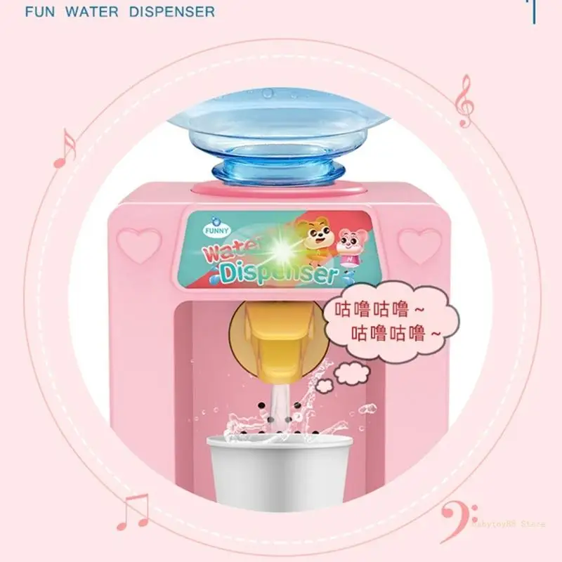 Y4UD Cartoon Dieren Vorm Mini Drink Water Dispenser Speelgoed voor Speelt Huis Simulatie Water Dispenser Servies voor Kinderen