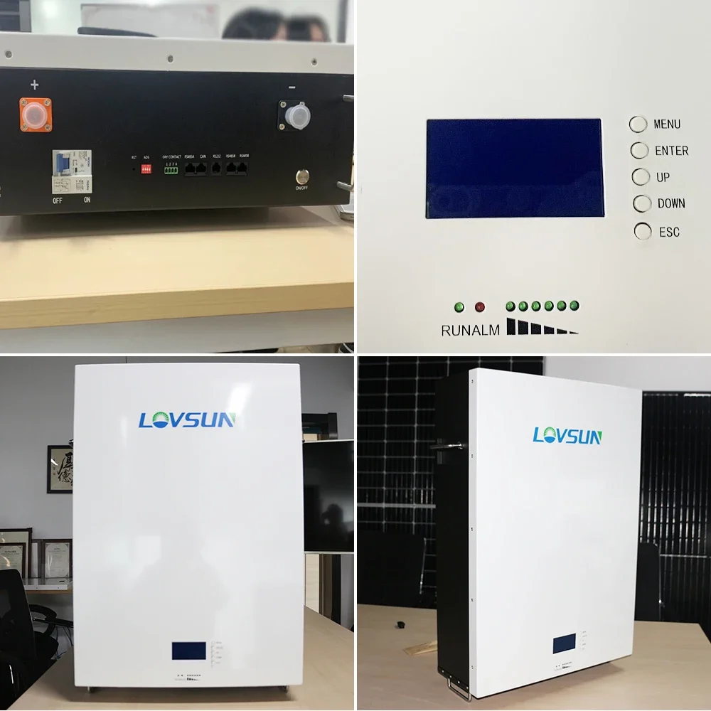 Growatt Lifepo4 팩 벽 리튬 이온, 48v 200 AH 7 KWH 10kwh 인버터, 홈 시스템 태양 전지