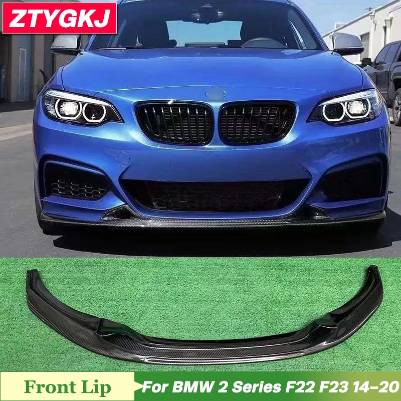 E Style High Quality Carbon Fiber Front Bumper Lip Trim For BMW 2 Series F22 F23 MT Tuning 2014-2020