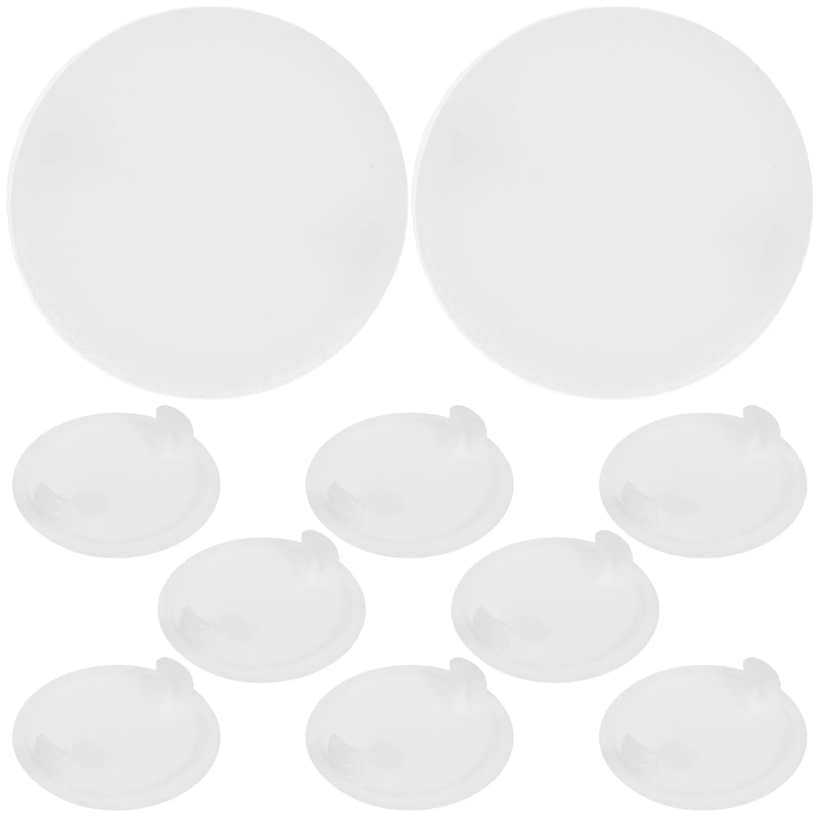 

50 шт. белых пластиковых заглушек для отверстий под петли, накладные заглушки для винтов, для мебели, кухонной мебели, заглушки для отверстий после сверления