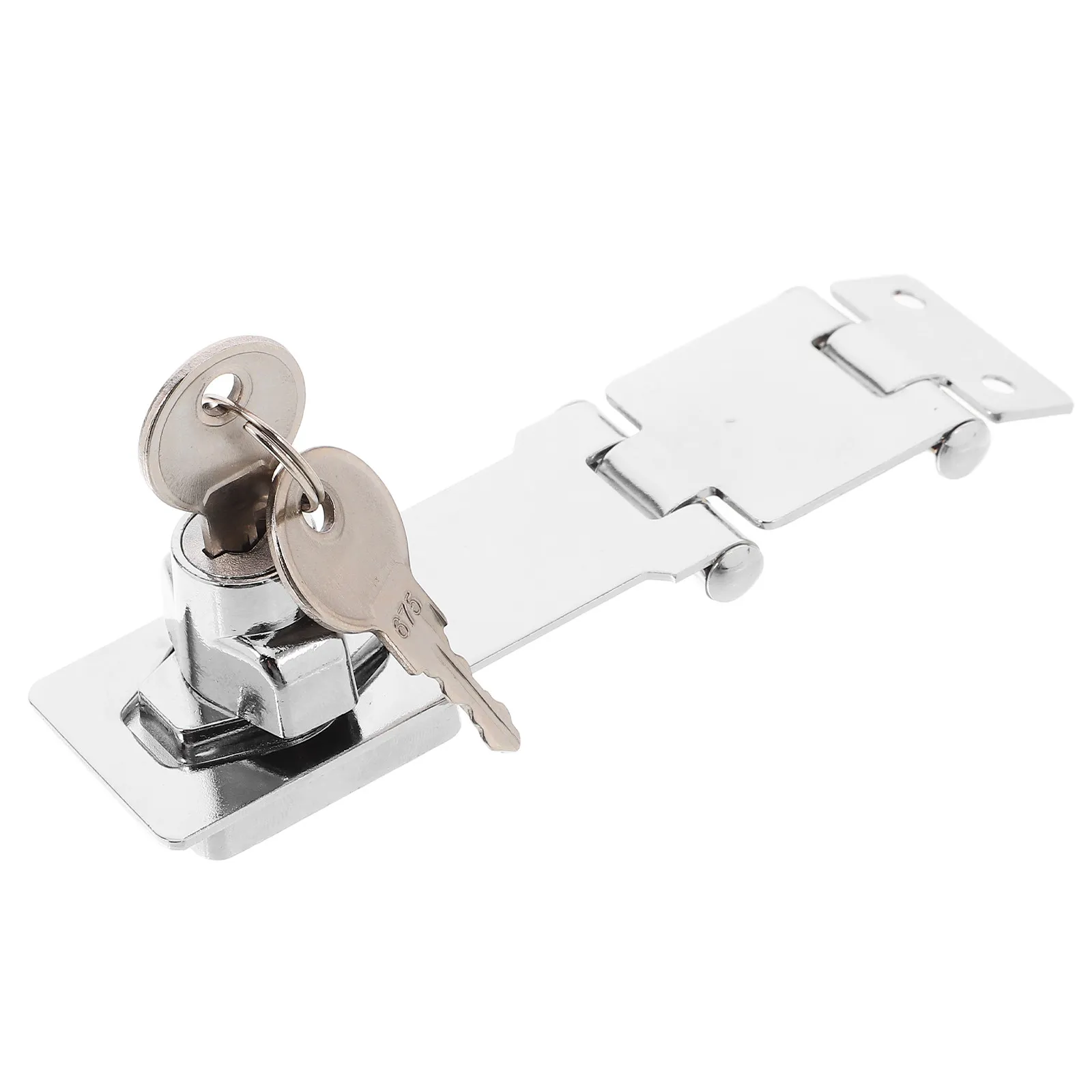 Heavy Duty Stainless Steel Keyed Hasp Latch Set for Cabinet, Drawer, Desk, Office Storage and Door Lock