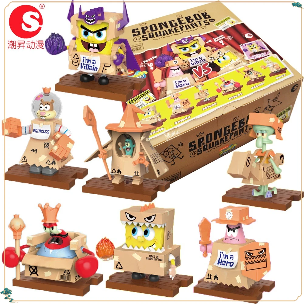 

Genuine SpongeBob SquarePants Brave Stage Series Blind Box Patrick Star Squidward Toys Charming Trendy Display Ornaments Gifts