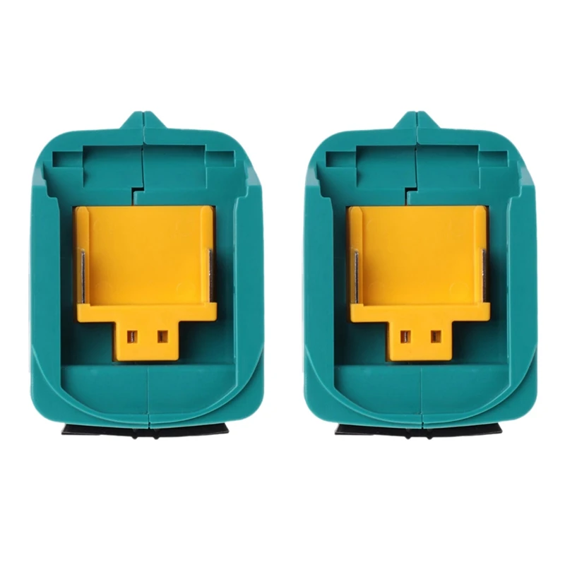 RISE-2X USB Power Charging Adapter Converter For Makita Adp05 Bl1815 Bl1830 Bl1840 Bl1850 1415 14.4-18V Li-Ion Battery Blue