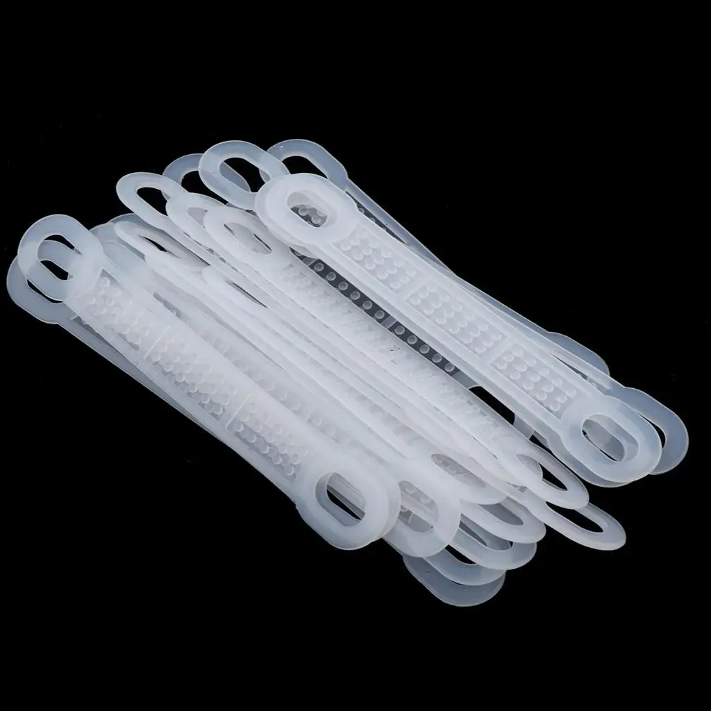 20 Pack Anti Slip Clear Rubber Clothes Hanger Grips Clothing Hanger Strips