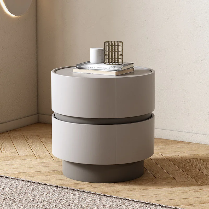 Modern minimalist bedside table design bedroom round bedside table