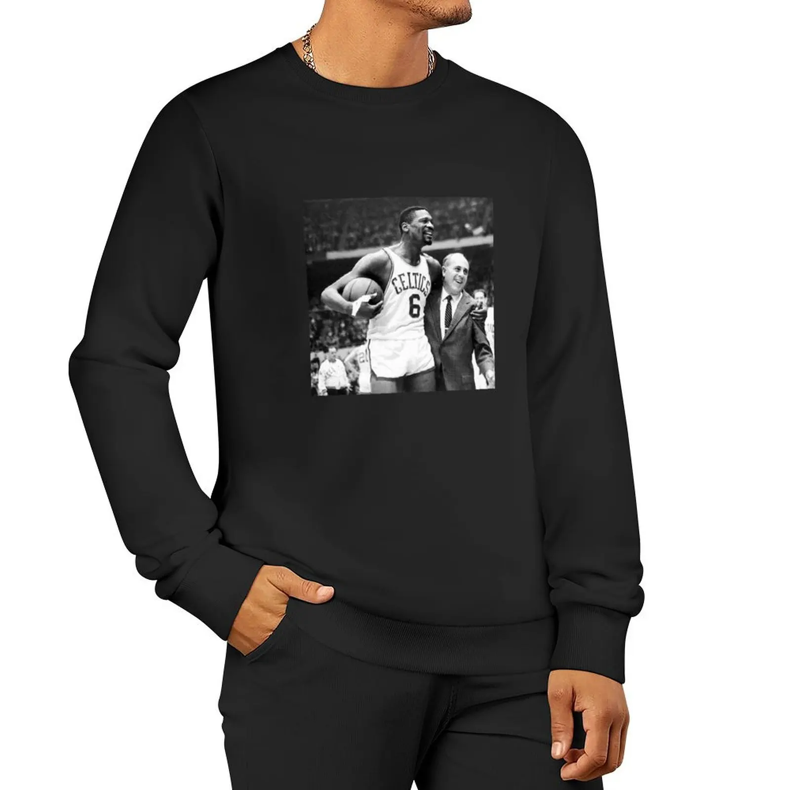 

Bill Russell Pullover Hoodie korean autumn clothes men's winter sweater sweatshirt