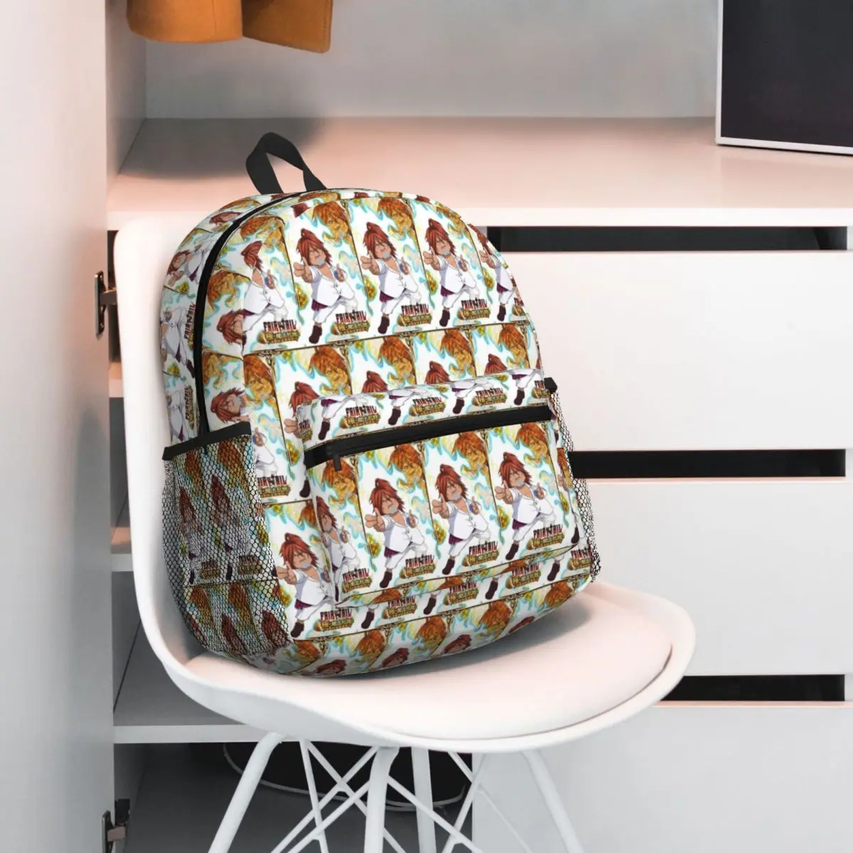 

Happy Fairy Tail Student Backpack School Bag Hiking Travel Daypack for Men Women Fashion Bookbag Shoulder Bags