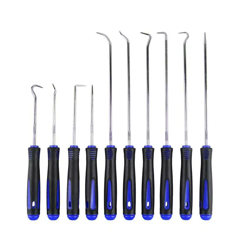 @*4/10Pcs High Hardness Mechanic Pick Hook Tool Set Rust Proof Maintenance Kit for Automotive Repair Hose Removing