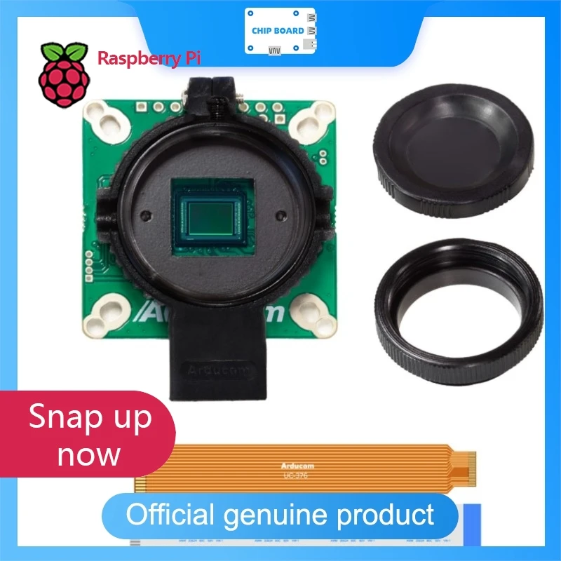 Arducam IMX477 12.3MP Camera for Raspberry Pi, Supports C/CS Mount Lenses, MIPI CSI-2 Port, Includes Tripod Mount Adapter