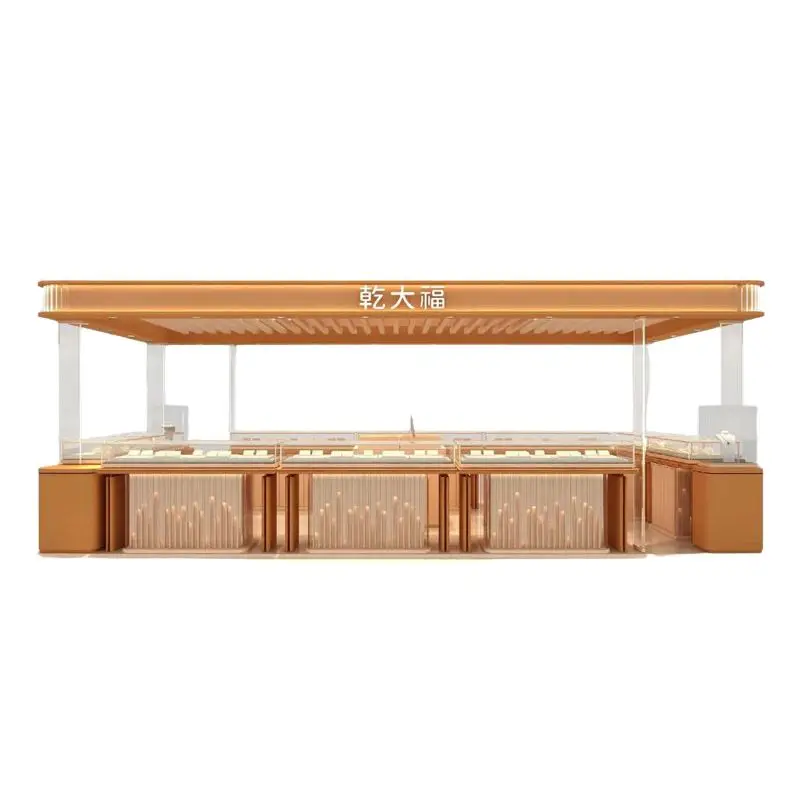 custom.Custom Display Counters Multi-Point Positions in Mall Jewelry Chain Stores-inlaid Silver Passage Glass Counters