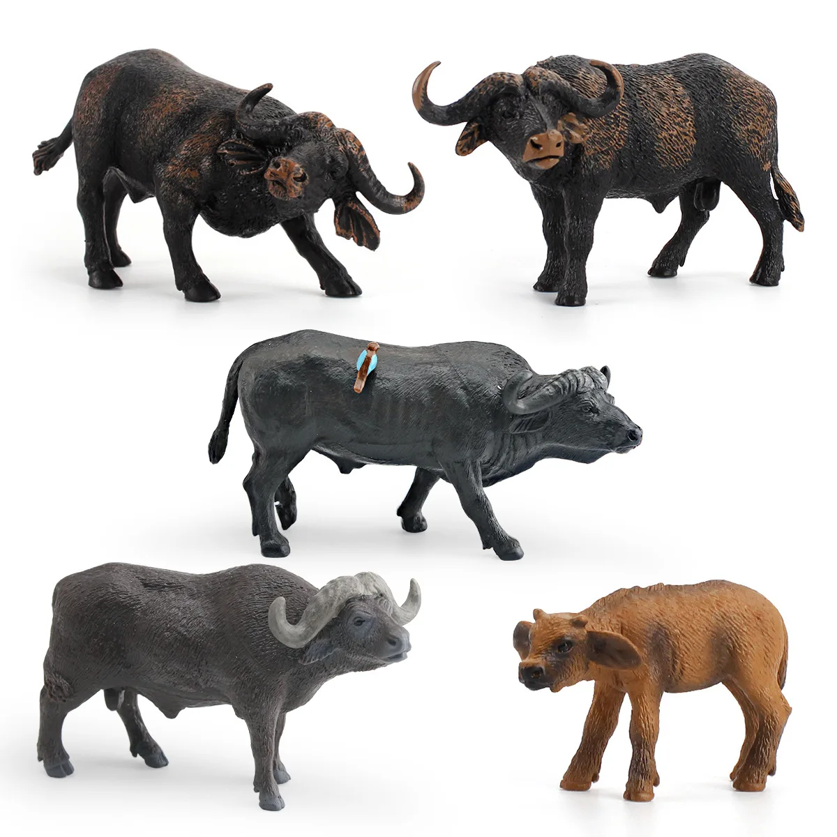Mini African Buffalo Wildlife African Buffalo Animal Model Landscape Miniatures Decorative Decoration Home Desktop Decor