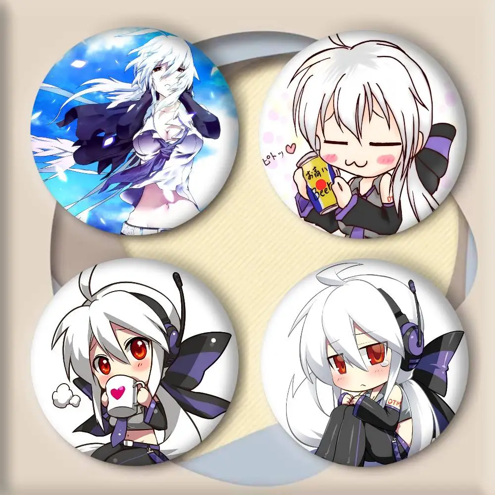 Cartoon Anime Singer Idol Y-Yowane H-Haku Manga Round Laser Badge Cartoon Brooch Clothes Backpack Accessories Lapel