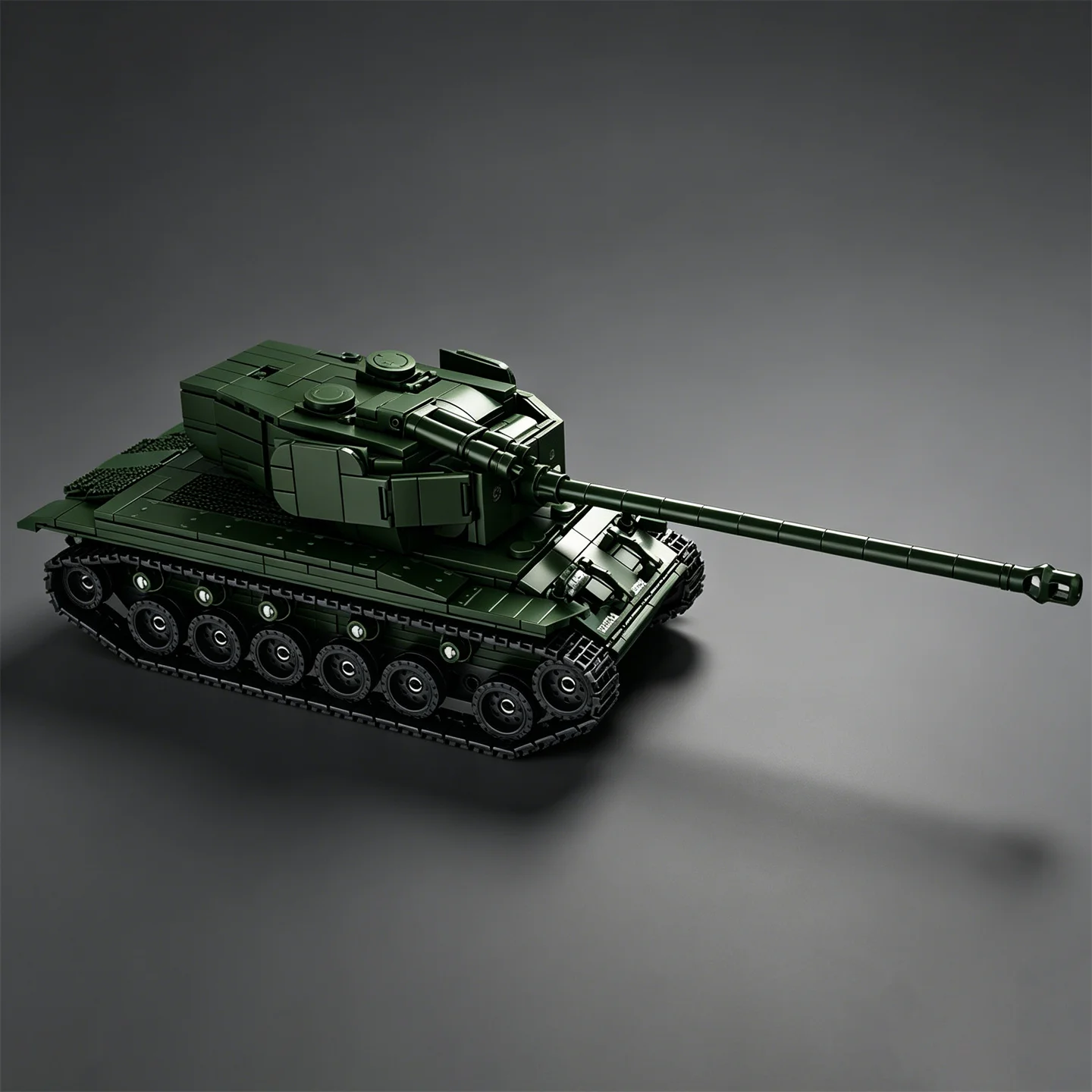 T26E4 U.S. Army Pershing I Prototype Heavy Tank Internal Structure Assembly Model Building Blocks Toy 3D Display Model MOC