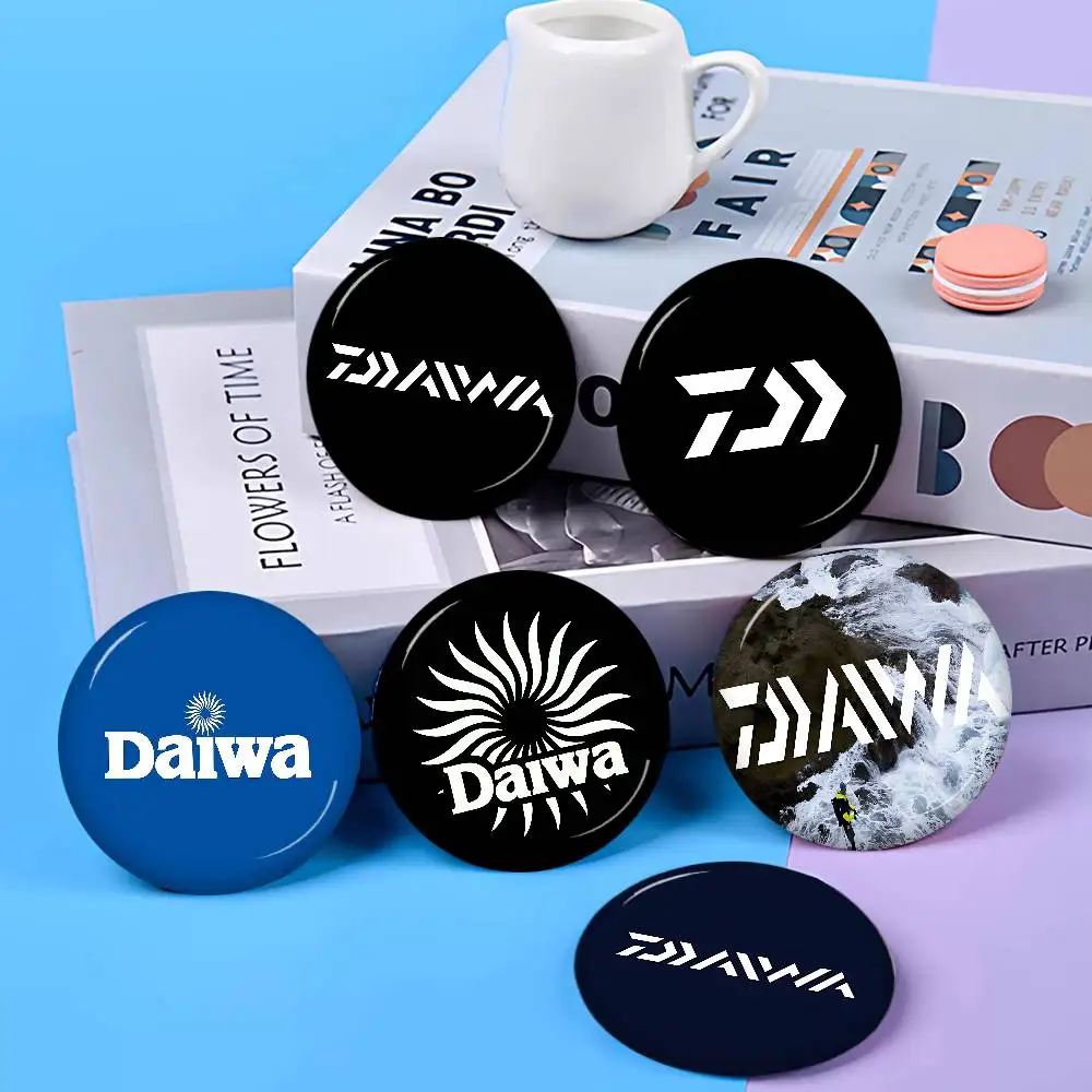 D-DaiwaS Fishing Logo New Brooches Soft Button Pin Funny Silly Gnarpy On A Skateboard Meme Badge Gamer Collection Gifts