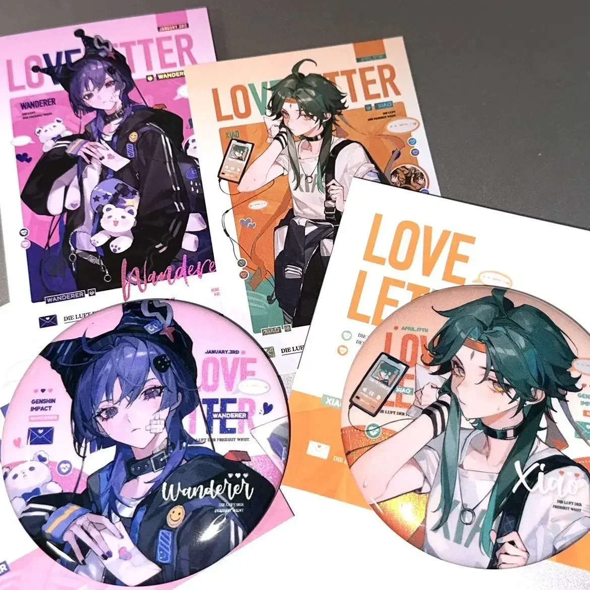 

Anime Genshin Impact XIAO WANDERER Cosplay Cute Badge Itabag Decor Button Brooch Bag Pendant Toys Game Ambitus Birthday Gift