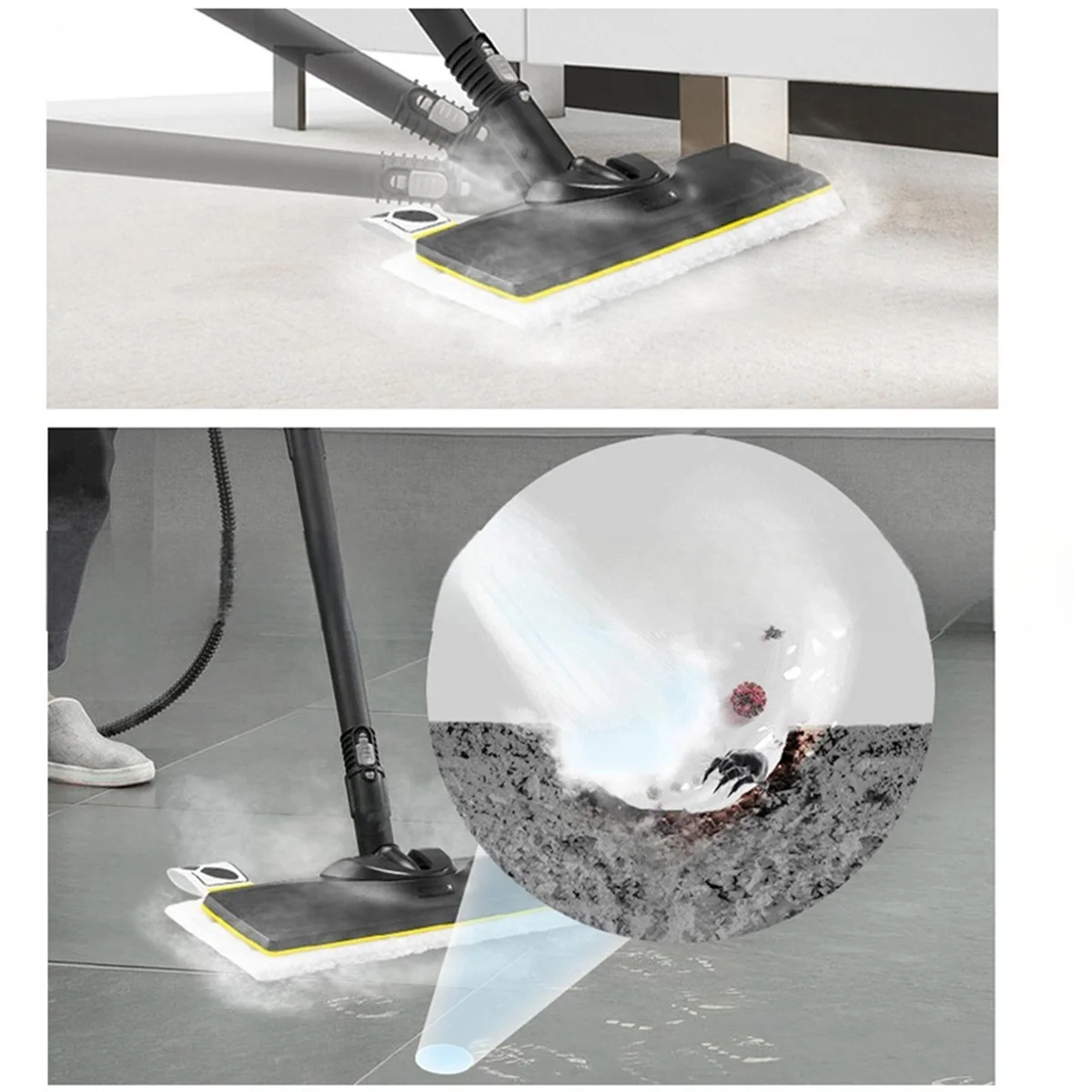 바닥 브러시 헤드 깍지 및 걸레 천 세트, 스팀 청소기 부품, Karcher SC 시리즈 SC2 SC3 SC4 SC5