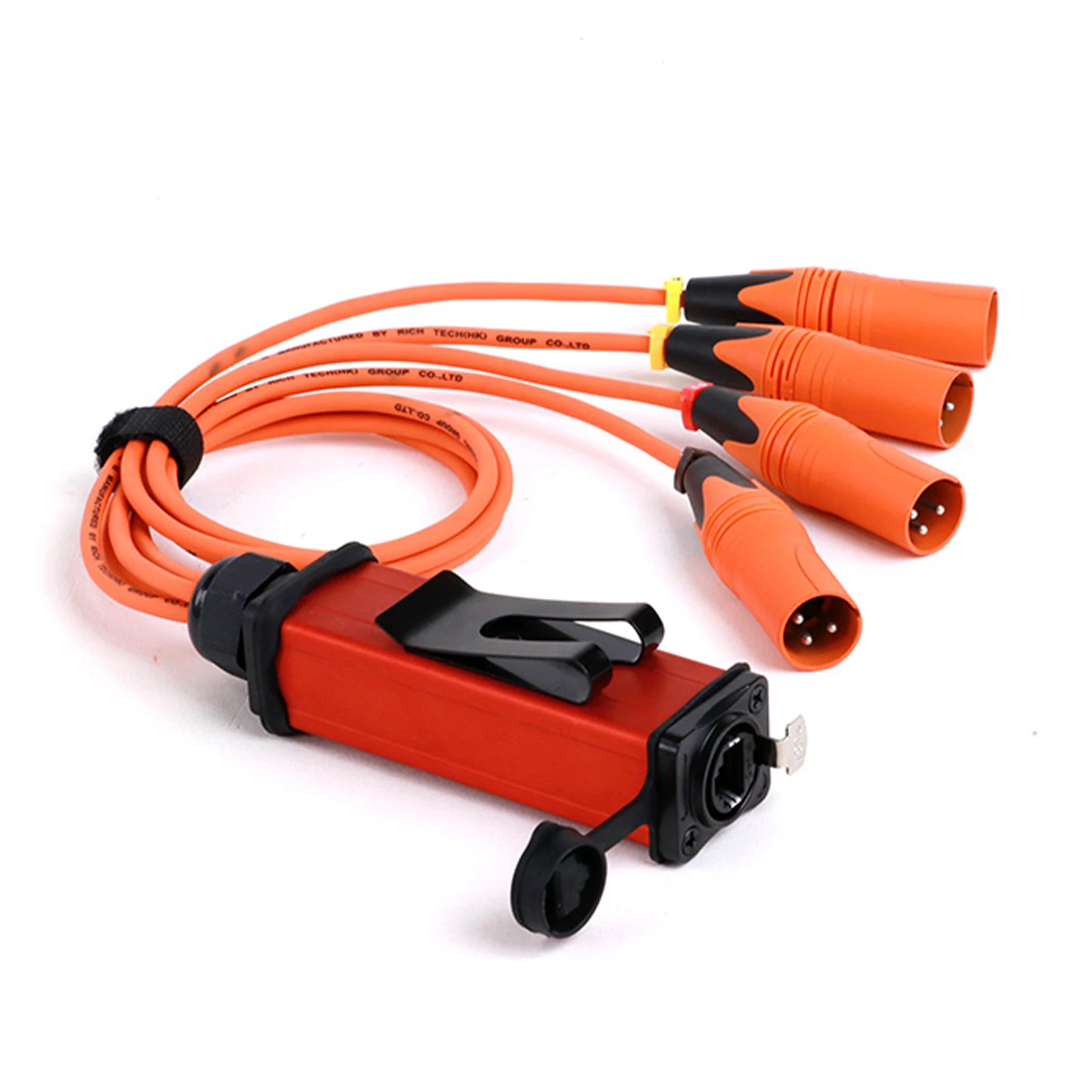 Audio Snake 4 CH 3Pin XLR Stecker Extender Multi Netzwerk Empfänger auf RJ45 Cat6 Ethercon Kabel für DMX512 Bühnenbeleuchtung Aufnahme