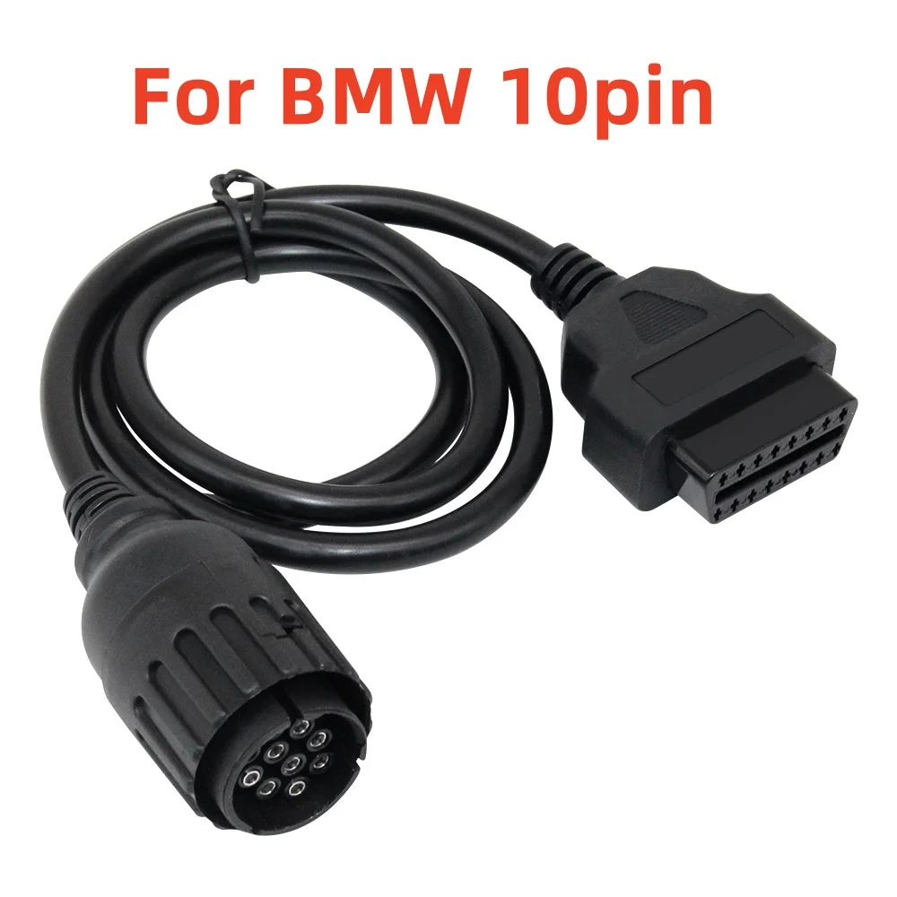 For BMW 10 Pin For BMW ICOM D Cable Motorcycles Motobikes 10 Pin Diagnostic Cable  Adaptor To 16Pin OBD2 OBDII Cable