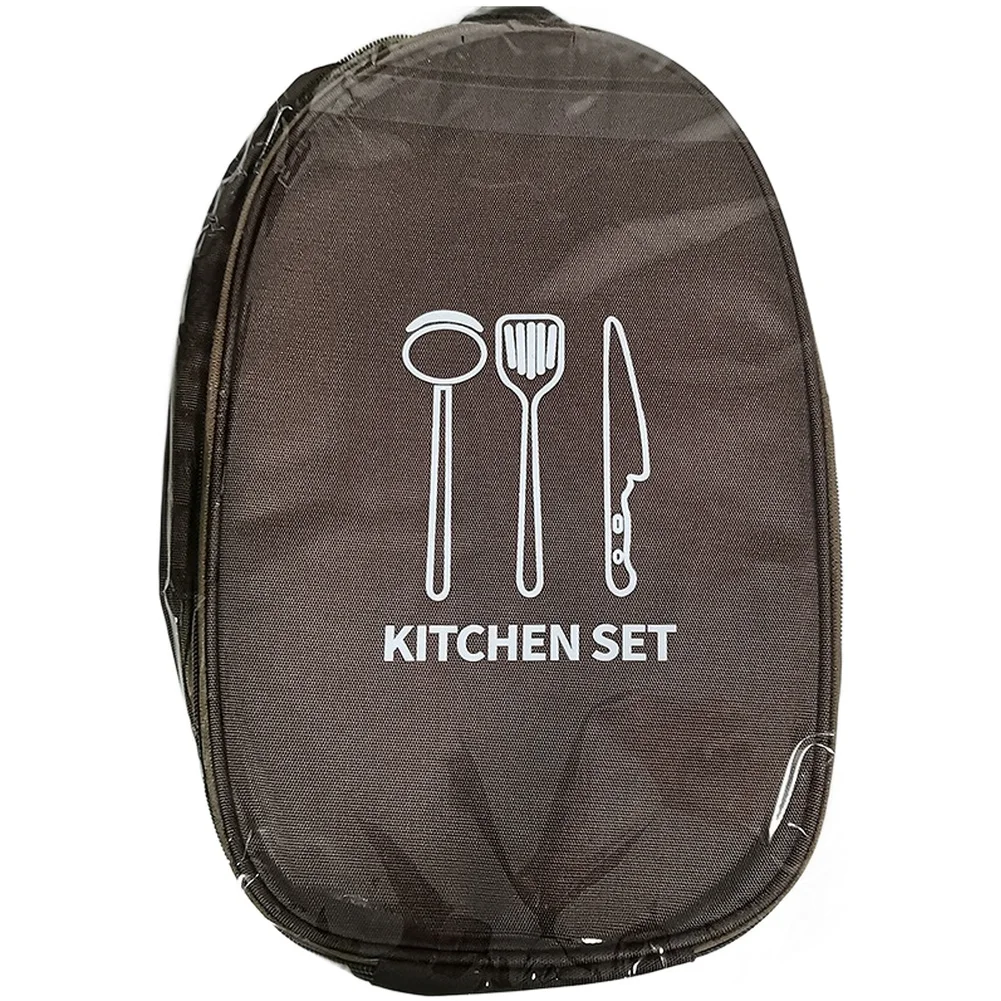 For Camping Kitchen Organizer Bag for Cooking Tools Portable Weather Resistant Polyester Fabric for Outdoor Adventures