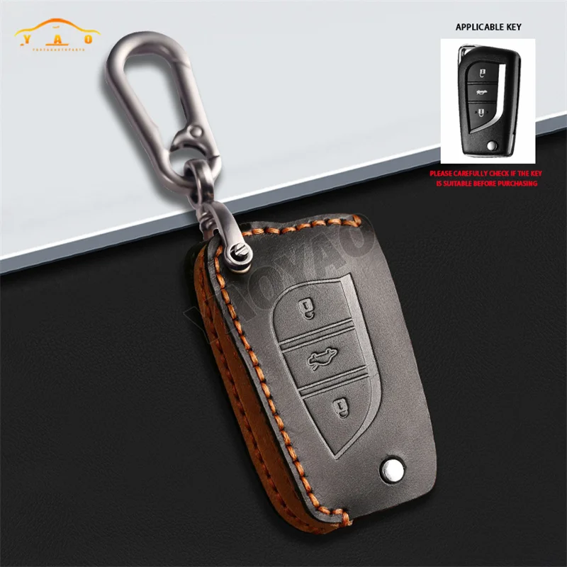 

Car Key Case Cover Genuine Leather For Toyota Levin Camry Reiz Highlander Corolla RAV4 Key Case VA2 Toy48 Toy43