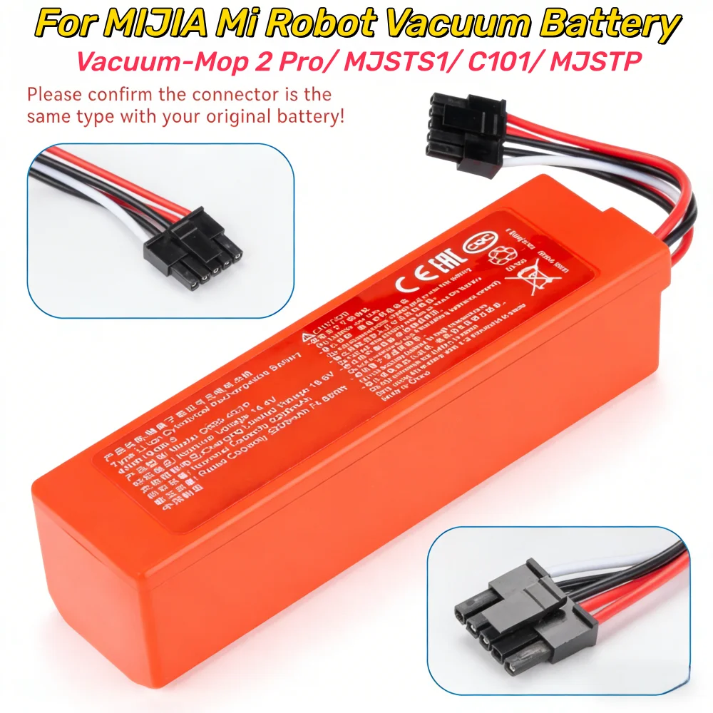 

D099-4S2P 14.4V 5200mAh Battery 74.88W for Xiaomi Mi Robot Vacuum-Mop 2 Pro Vacuum-Mop 2 MJSTS1 C101 MJSTP.