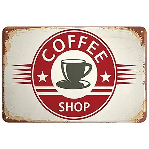 

Coffee Theme Sign Metal Tin Sign Vintage Wall Decor Retro Bar Coffee Shop Home Decor Metal Poster Pub 8x12 Inch aasd-66