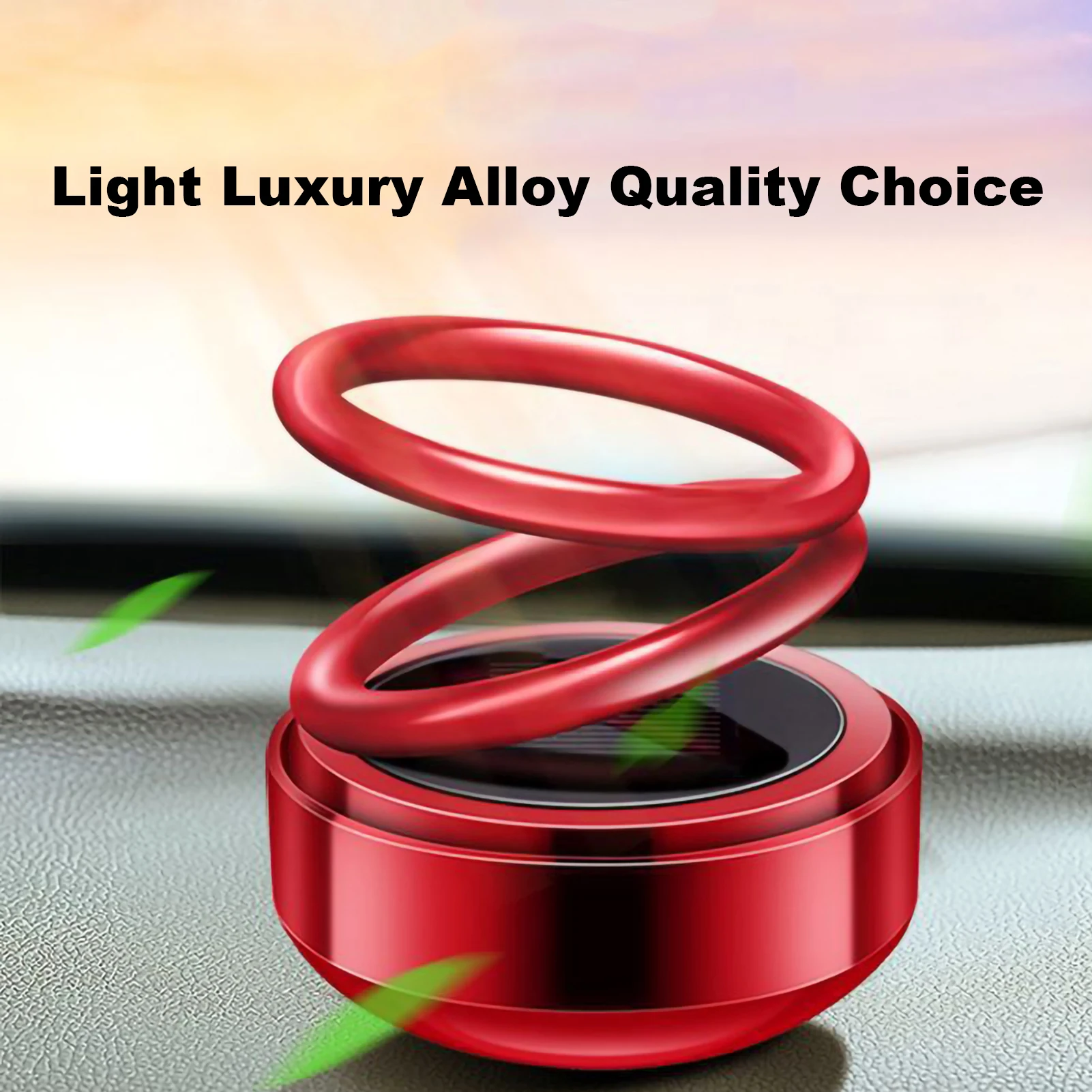 

Solar Car Aromatherapy Double Ring Levitation Automatic Rotation Fragrance Ornament Air Freshener Car Interior Decorations