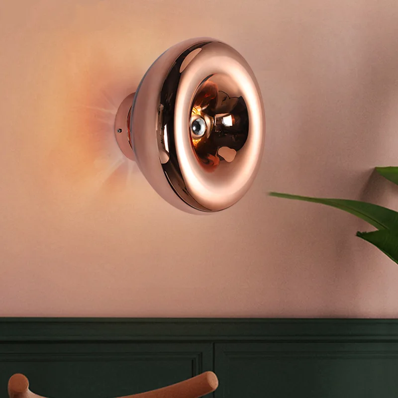 

Light Luxury Glass Lava Wall Lamp Simple Creative Bedside Light Indoor Decoration Living Room Bedroom Aisle E27 Bracket Lights