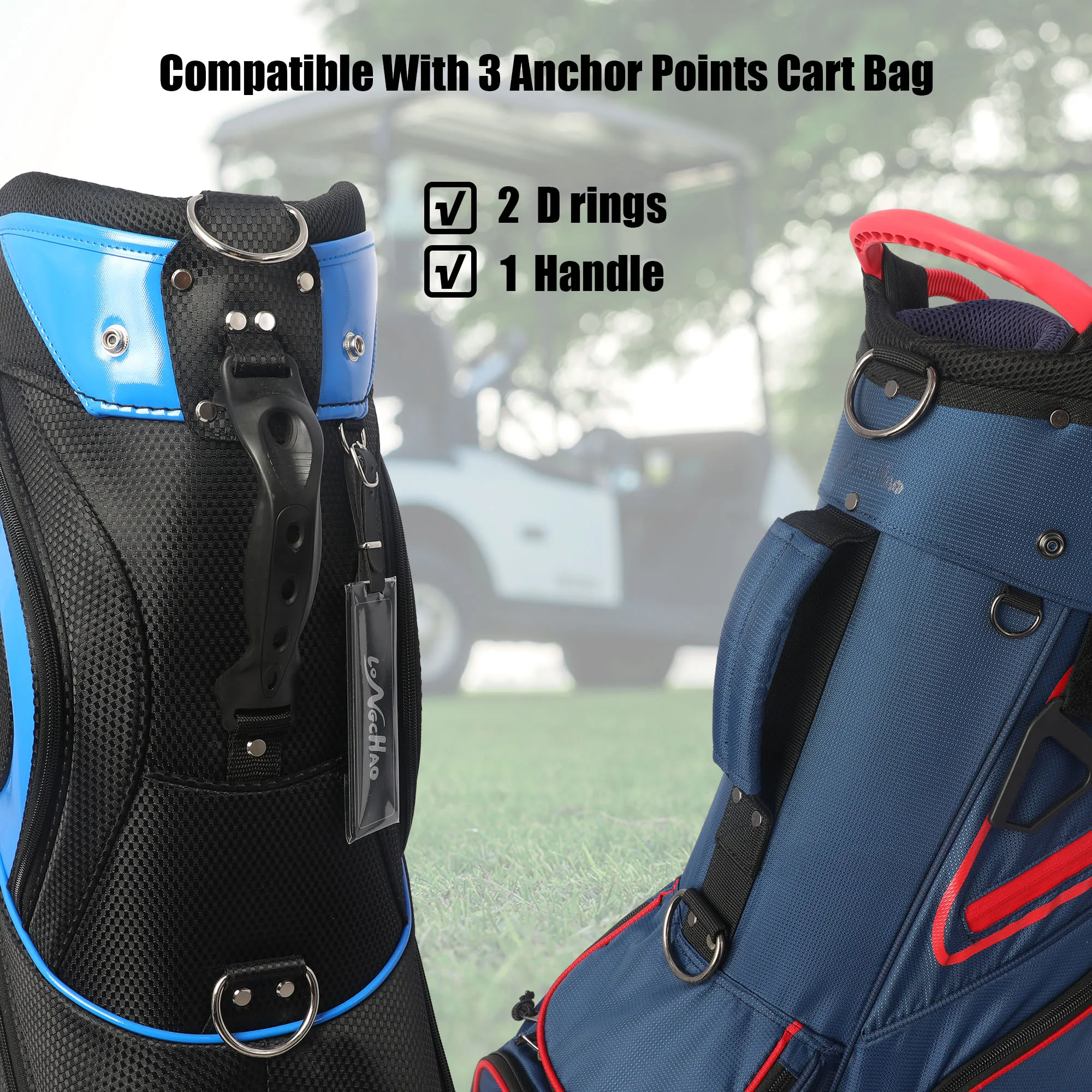 Alça de ombro para Golf Bag, Satchel Satchel Bag, Cinto De Substituição De Descompressão, Acessórios Multifuncionais