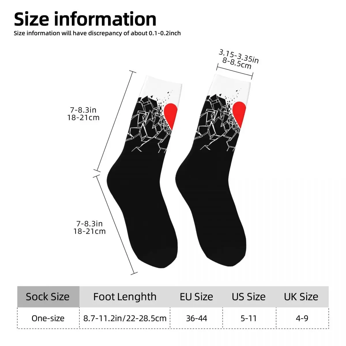 Heartbreaker II Bath Mat Kawaii Socks Shopping Cartoon Pattern Socks