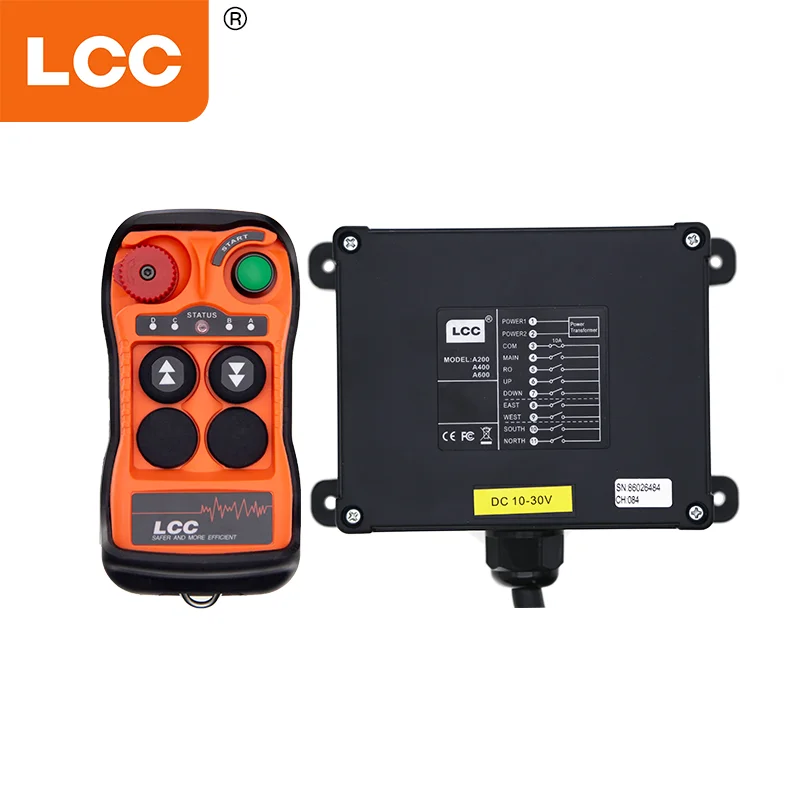 

LCC QA200 2 Buttons Industrial Wireless Radio Crane Remote Control switches winches Hoist track Crane Controller