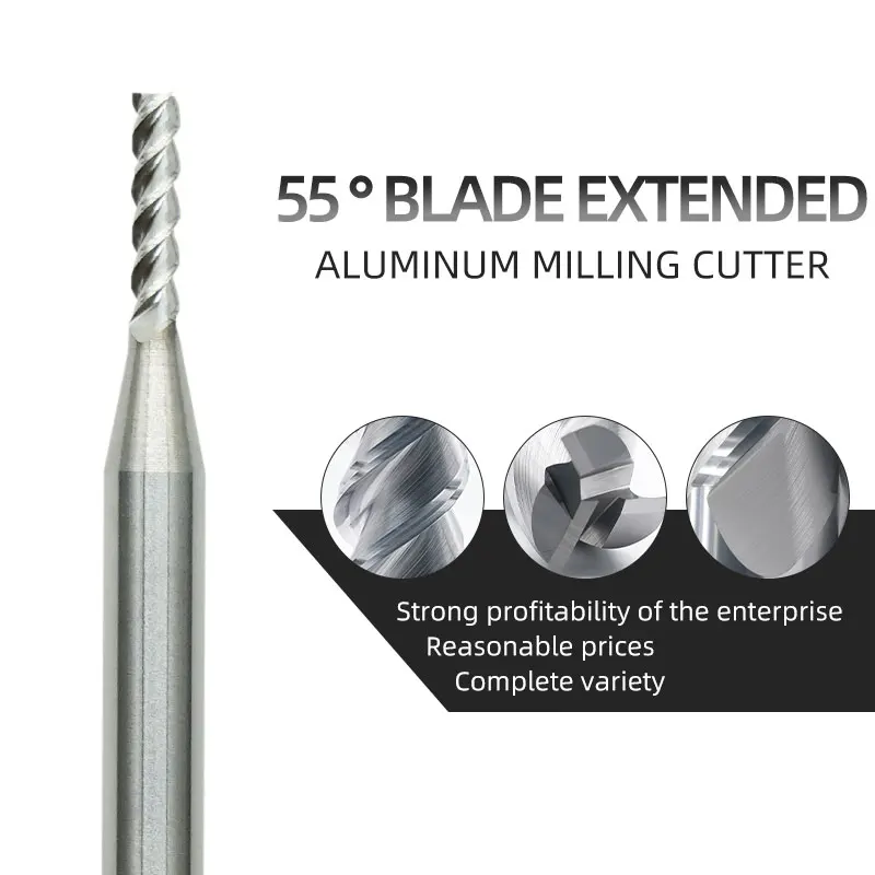 เครื่องมือเหล็กเจาะทังสเตน D1 D1.5D2 D4 D3 55องศาสำหรับเครื่องกัดคาร์ไบด์ปลายแบนสำหรับอลูมิเนียม