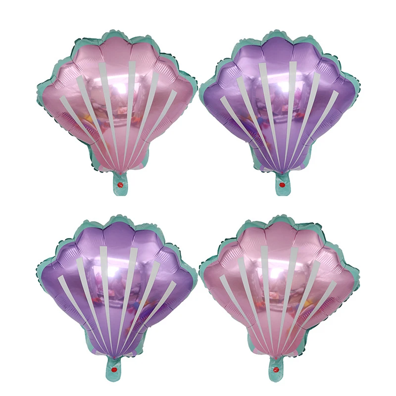 54x50cm Undersea World Shell Balloons Birthday Party Decoration Scallops Aluminum Film Balloon Wholesale Baby Shower Globos Toys